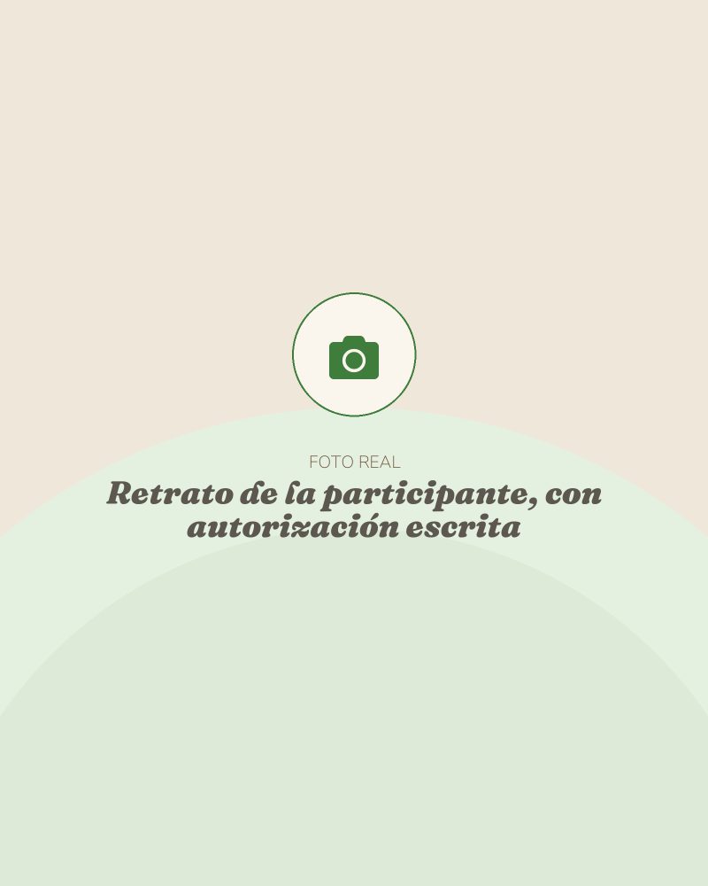 Retrato de la participante, con autorización escrita